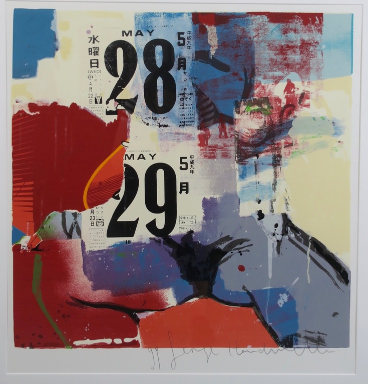 George Heidweiller: Zeefdruk, Mayday - Ingelijst verkocht voor € 60!