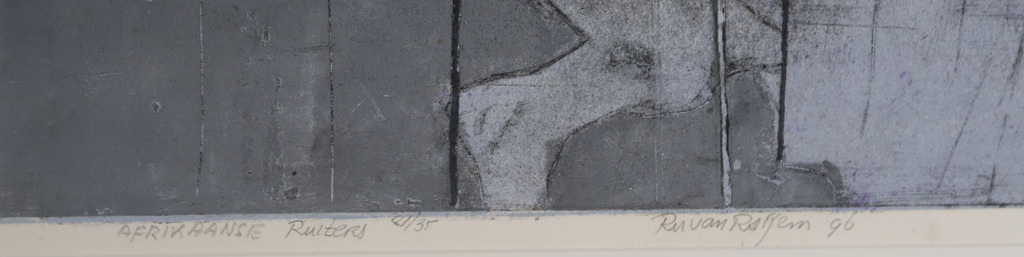 Ru van Rossem: Ets, Afrikaanse ruiters (Groot) kopen? Bied vanaf 100!