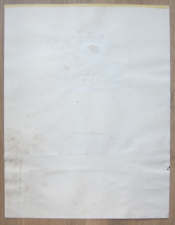 Jacques Slegers - Jacques Slegers # DE ZON IS EEN NEGER, 1984 # gouache /tekening kopen? Bied vanaf 195!