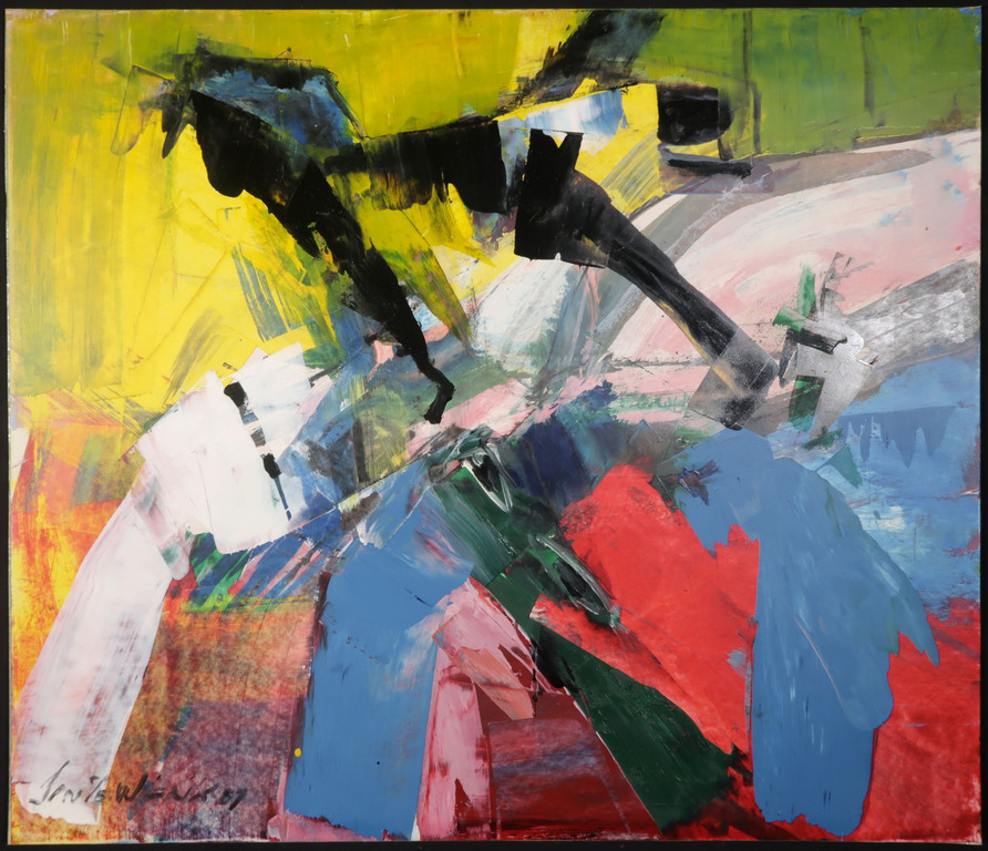 Jan te Wierik: Olieverf op papier, Abstracte compositie kopen? Bied vanaf 450!