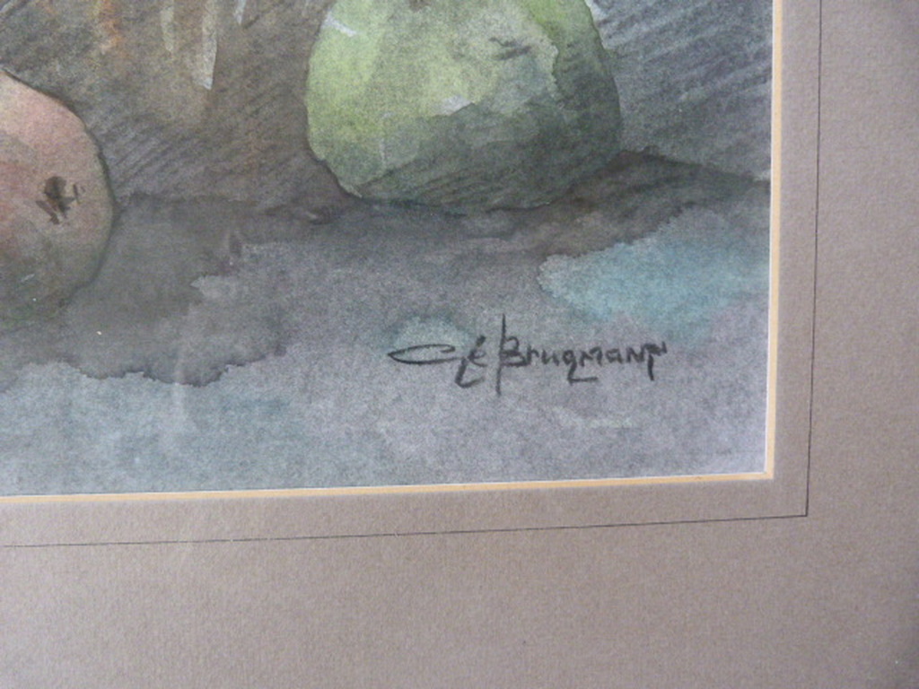 Gé Brugmans  -  pastel  -  stilleven met fuit. kopen? Bied vanaf 1!