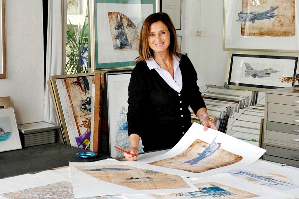 Leentje Linders - Bob is taking the plunge, aquatint ets met reliëfdruk kopen? Bied vanaf 70!