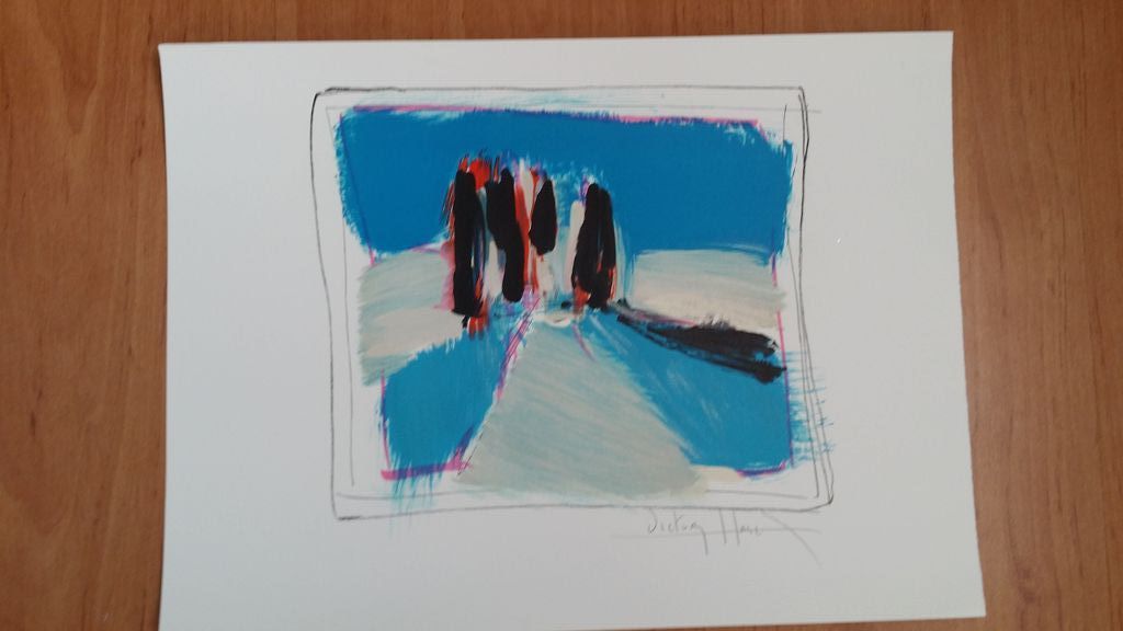 Victor Hasch, Kleurenlitho, Les Pins kopen? Bied vanaf 1!