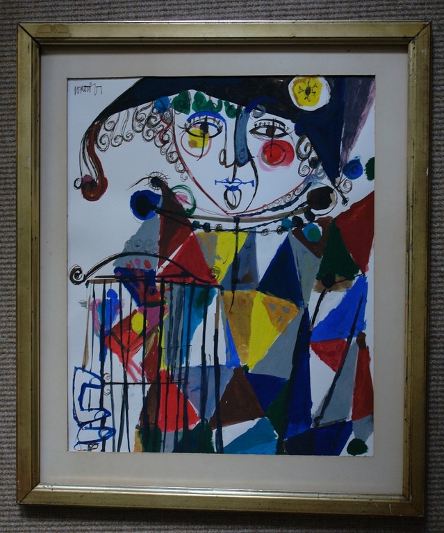 Harlekijn, onbekend signatuur verkocht voor € 75!