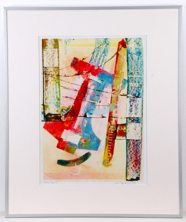 Slippens, Abstract , 76X64, gemengde technieken verkocht voor € 60!