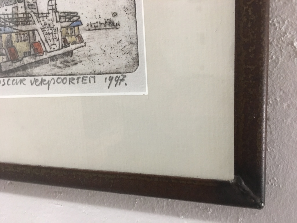 Oscar Verpoorten, Kleuren Ets, 100 jaar gemeente veren 1896 - 1996 kopen? Bied vanaf 400!