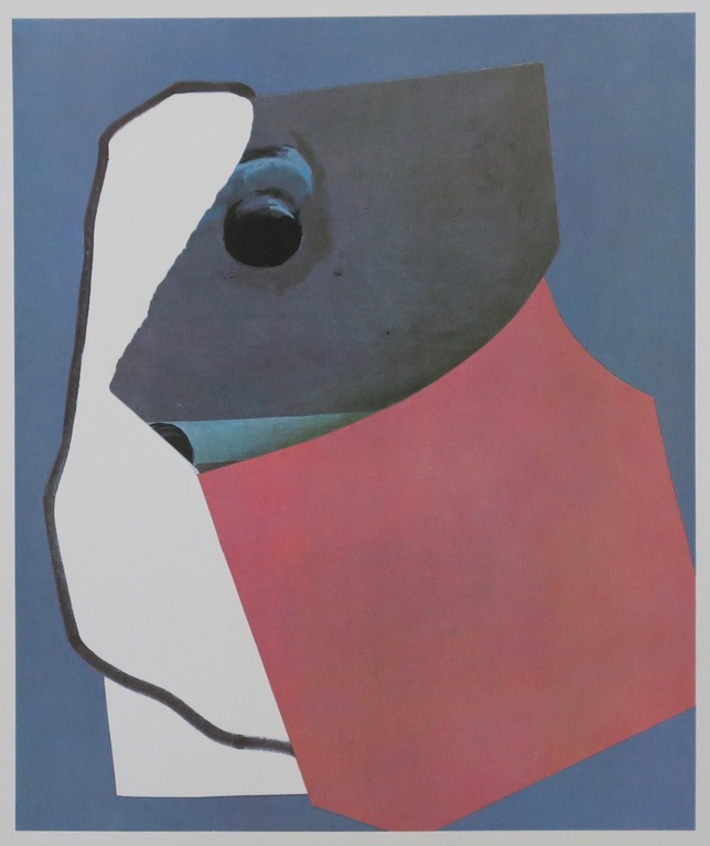 Gerard Leonard van den Eerenbeemt: Zeefdruk, Compositie met rood blauw kopen? Bied vanaf 20!