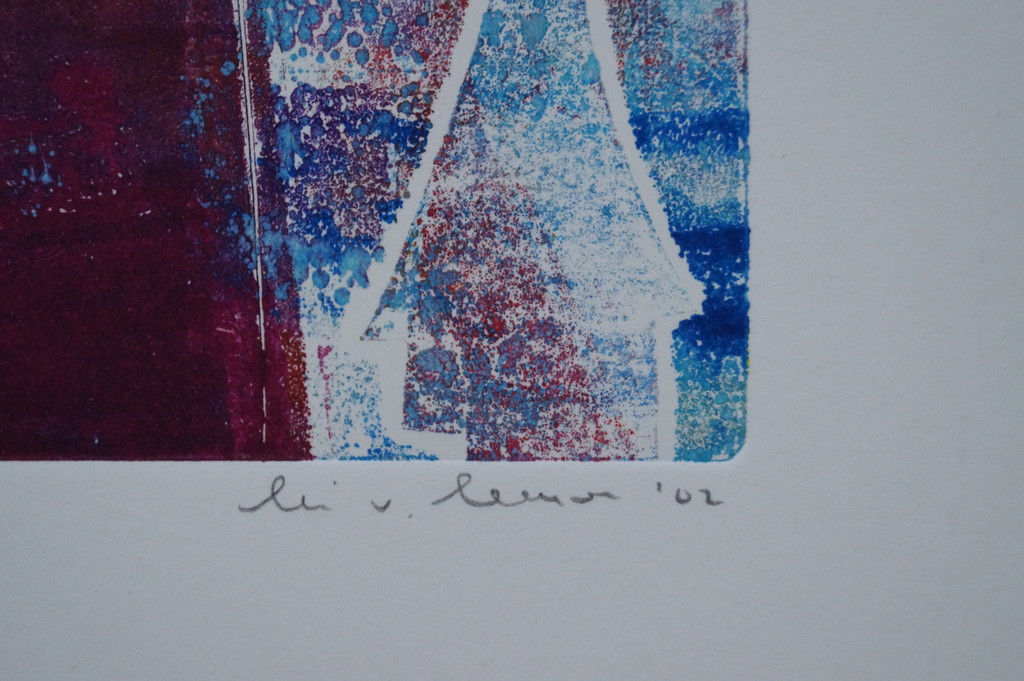 Lia van Leeuwen -gesigneerde ets - around the castle kopen? Bied vanaf 18!