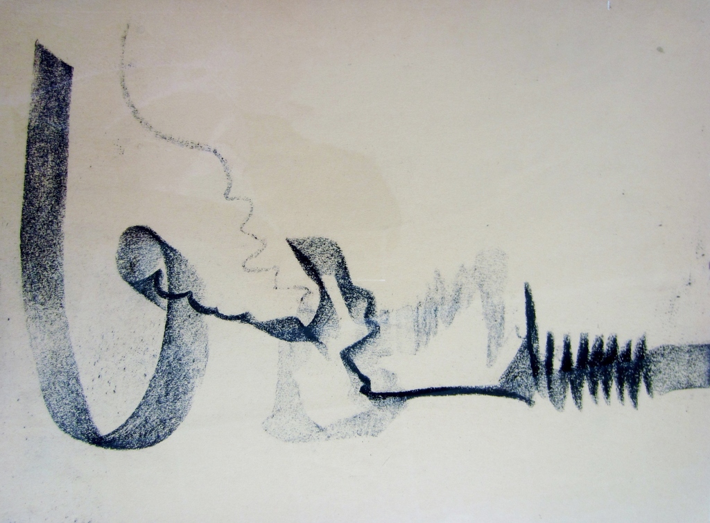 Abstract houtskool op papier kopen? Bied vanaf 1!