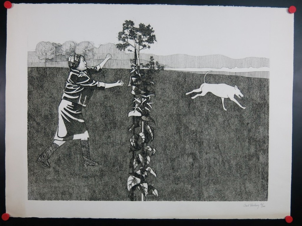 Aat Verhoog: Ets, Vrouw en hond kopen? Bied vanaf 40!