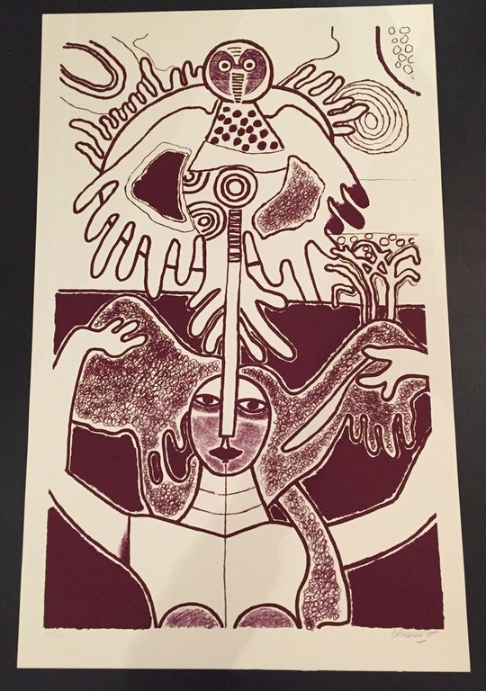 Corneille: Zeefdruk, Soleil Levant (zeer groot)  kopen? Bied vanaf 225!