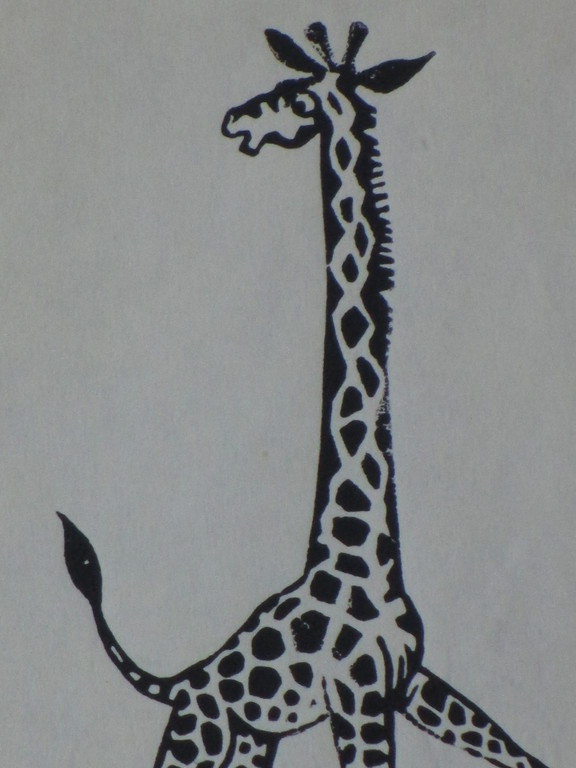 Pieter Pouwels, Giraffe, Houtsnede kopen? Bied vanaf 1!