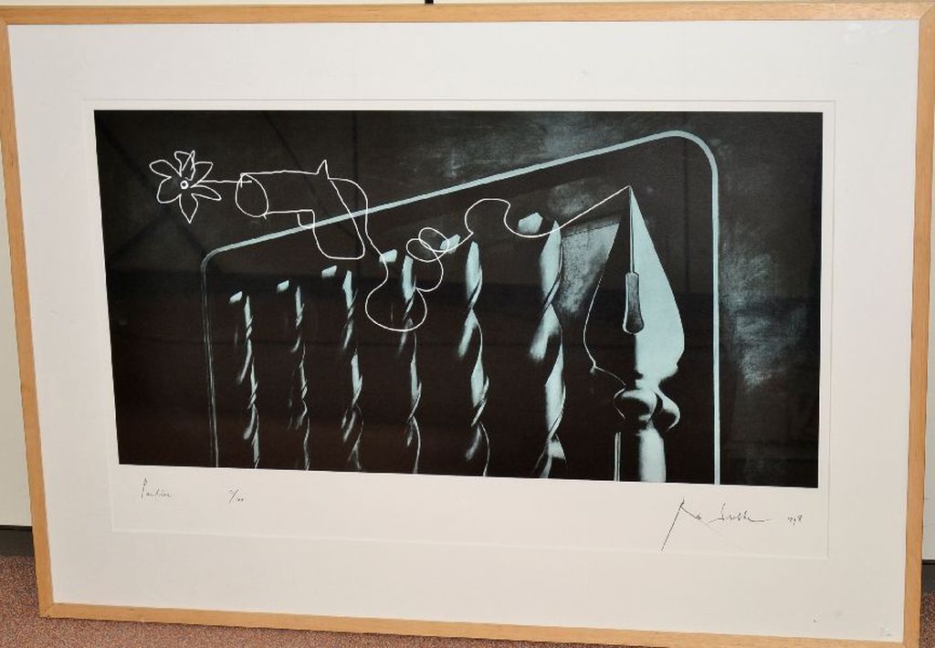 Rob Scholte: Zeefdruk. Pacifisme. Ingelijst. (Groot formaat) kopen? Bied vanaf 200!