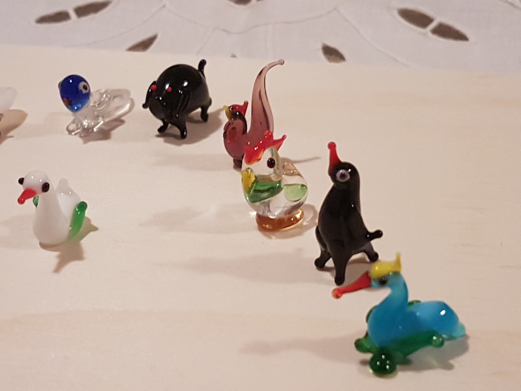 Murano zoo miniature glas anno 1945/50 set van 14 pz verkauft! Den
