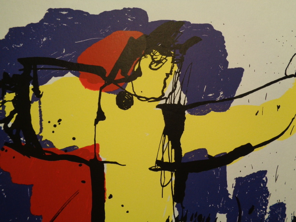 HERMAN BROOD, Gelimiteerde en HANDGESIGNEERDE Zeefdruk Brasil God kopen? Bied vanaf 89!