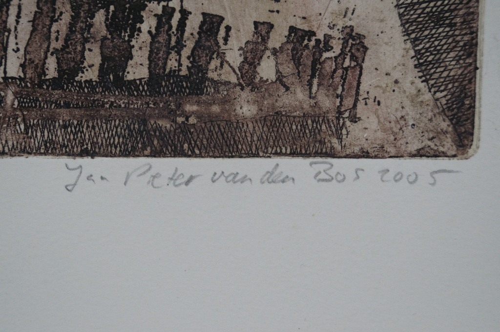 Jan Pieter van den Bos - gesigneerde ets - De Sirenen kopen? Bied vanaf 15!