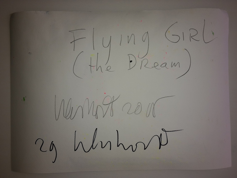 Peter Klashorst - Flying girl - gemengde techniek op aquarel papier - gesigneerd kopen? Bied vanaf 1!