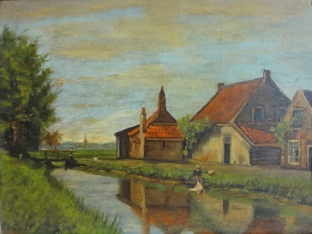 Onbekende kunstenaar - olieverf op paneel - 1938 kopen? Bied vanaf 1!