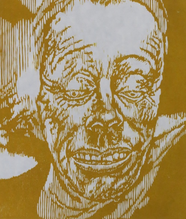 Herman Gordijn: Houtsnede op Japans papier, Portret  kopen? Bied vanaf 20!