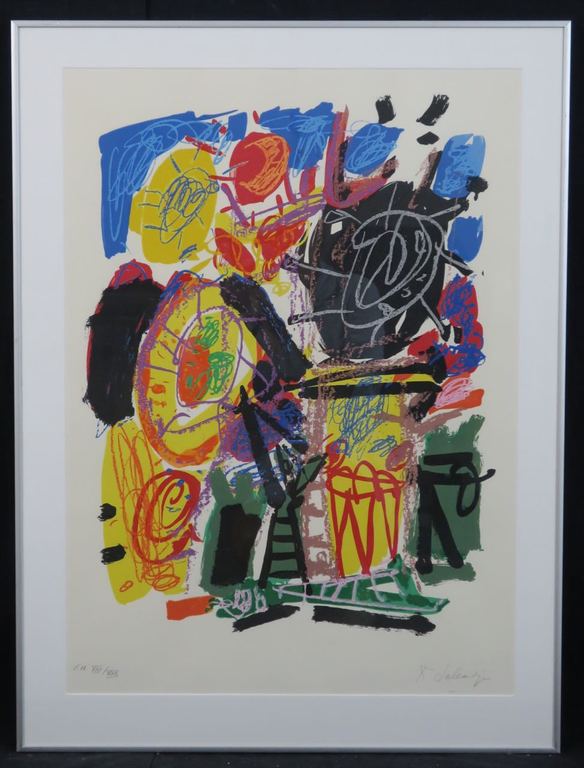 kees Salentijn: Zeefdruk, Zonder titel - Ingelijst verkocht voor € 50!