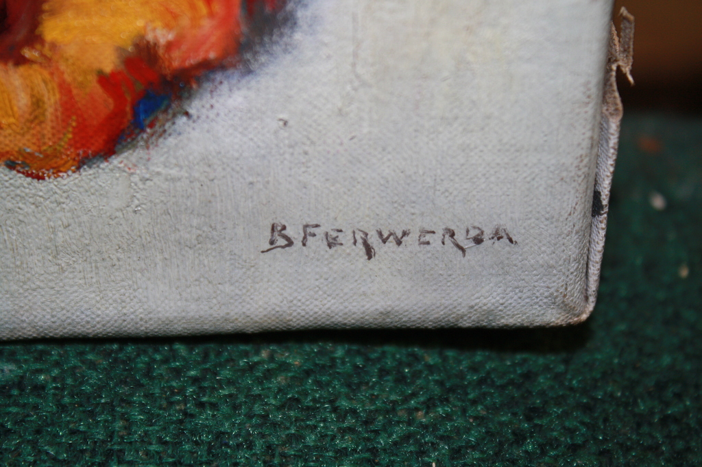 BLOEMEN IN MOSTERDPOT door B FERWERDA kopen? Bied vanaf 85!