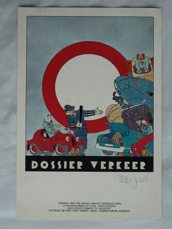 Joost Swarte : 2x prent, Dossier Verkeer + Aardstralen – 1988 kopen? Bied vanaf 1!