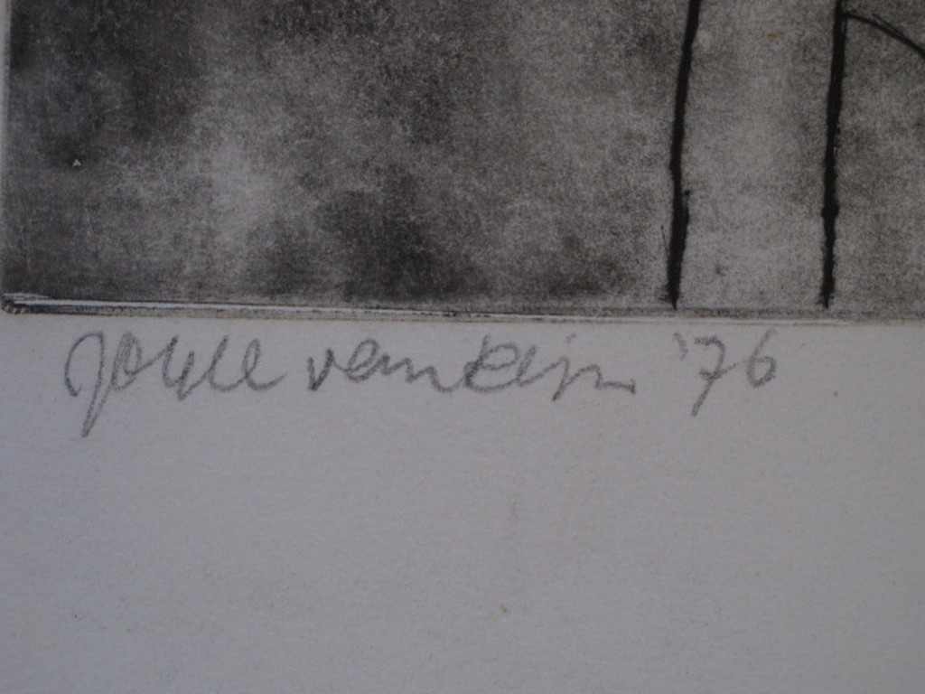 Grote UNICA E.D.1 Ets van Joyce van Rijn "Koe&Stier" UNICA E.D.1 handgesigneerd kopen? Bied vanaf 1!