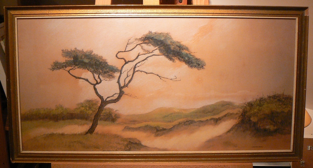 Jan Kagie jr (1907-1991)  --  pasteltekening  --  Duinlandschap kopen? Bied vanaf 40!