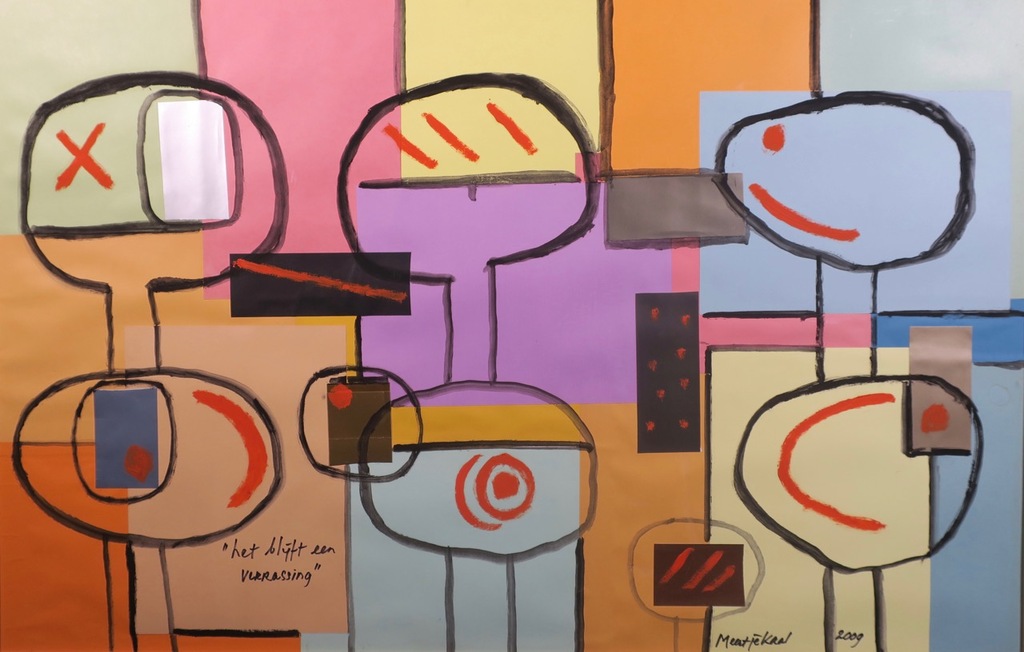 Meertje Kaal: Collage van papier, Het blijft een verrassing - Ingelijst kopen? Bied vanaf 1!