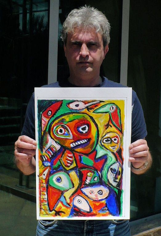 samenkomst-acryl op dik papier-gesigneerd kopen? Bied vanaf 80!