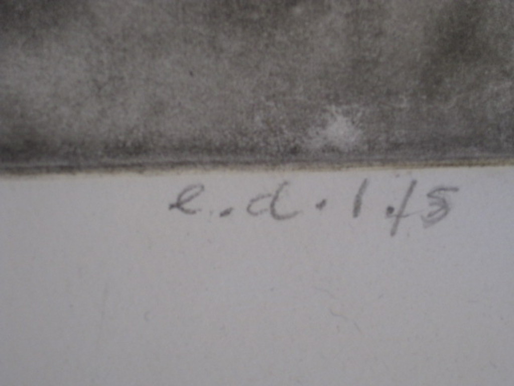 Grote UNICA E.D.1 Ets van Joyce van Rijn "Koe&Stier" UNICA E.D.1 handgesigneerd kopen? Bied vanaf 1!