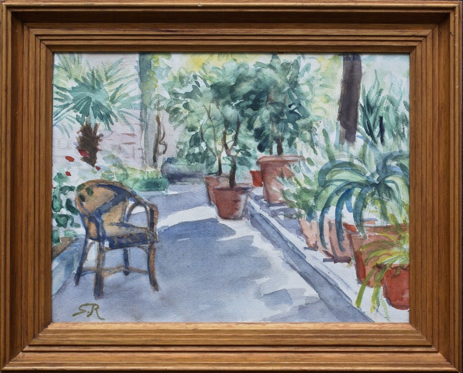 Jan Sluijters Jr. ( 1914 - 2005 ) - "Terras in Zuid Frankrijk" - Aquarel. kopen? Bied vanaf 1!