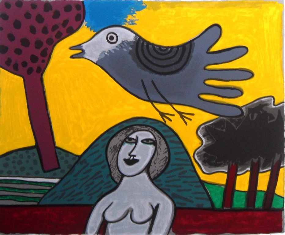 Corneille : vrouw,vogel en boom kopen? Bied vanaf 135!