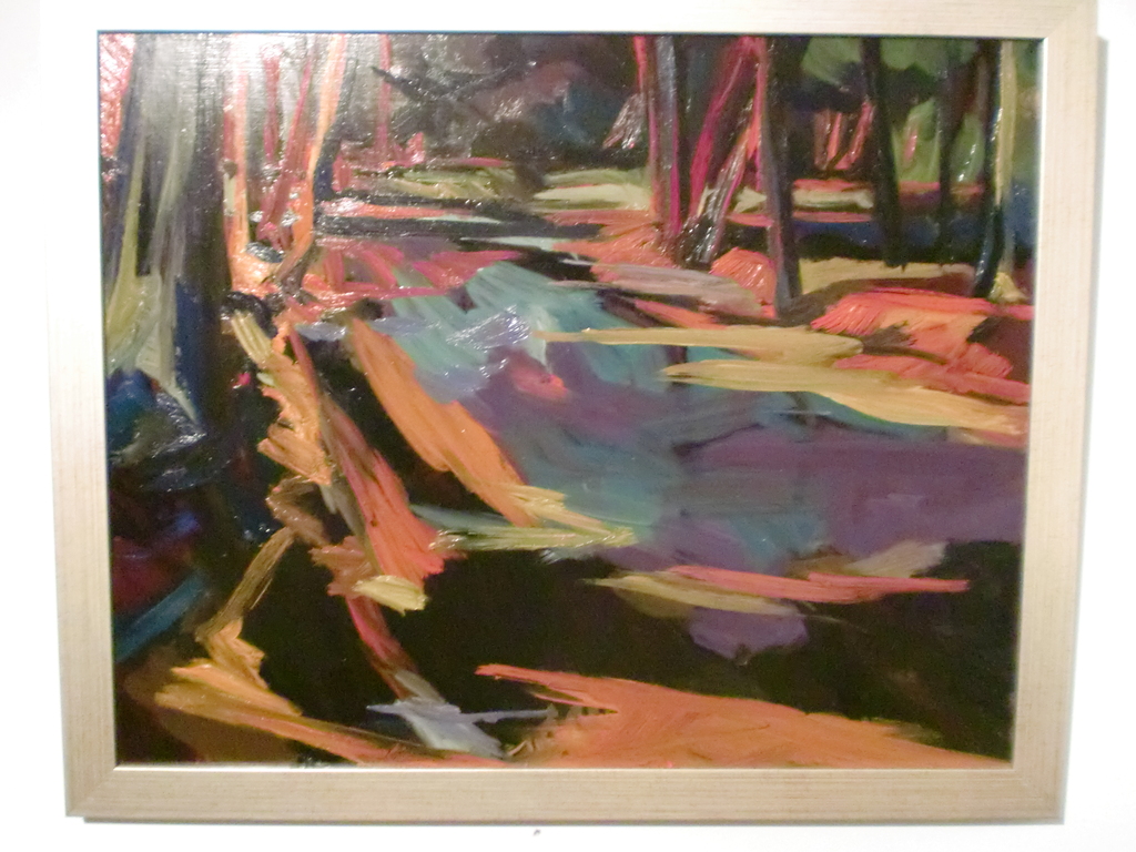 Frank Dekkers: olieverfschilderij, Bosgezicht verkocht voor € 285!