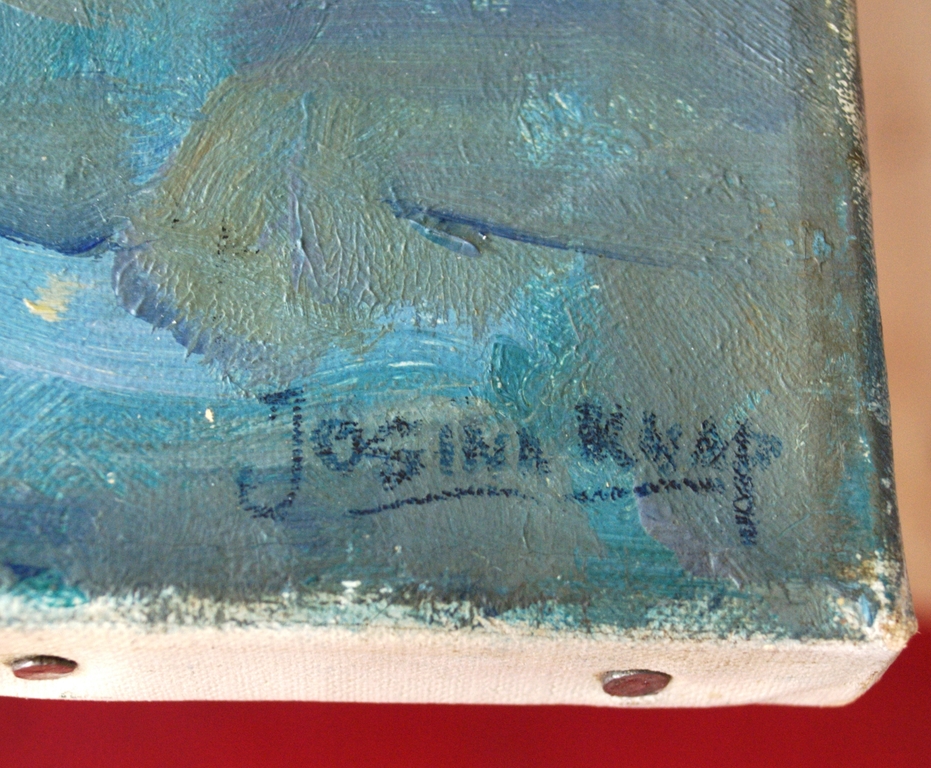 BLOEMEN IN EEN VAAS - OLIEVERF OP DOEK  kopen? Bied vanaf 39!