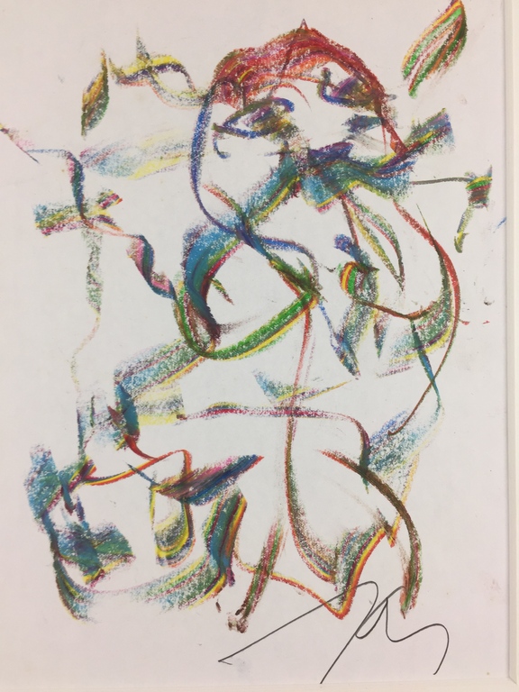 Johannes Adrianus Smit (JAS), Clowny-krijt op papier, 1995 verkocht voor € 299!