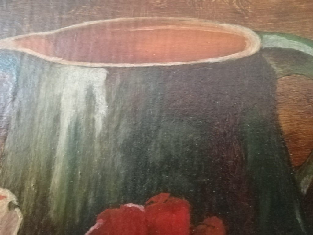 onbekend kunstenaar - olieverf op paneel - stilleven met kruik en bloemen kopen? Bied vanaf 1!