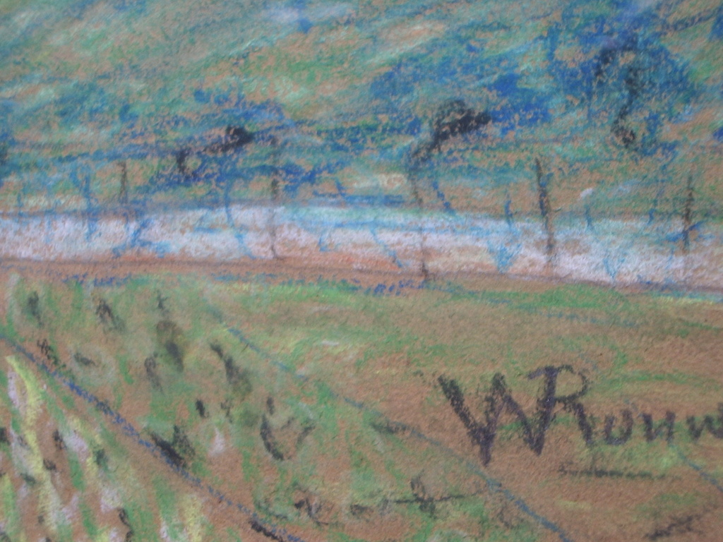 Willem Rouw - Pastel - Zeeuws dorpsgezicht. kopen? Bied vanaf 100!