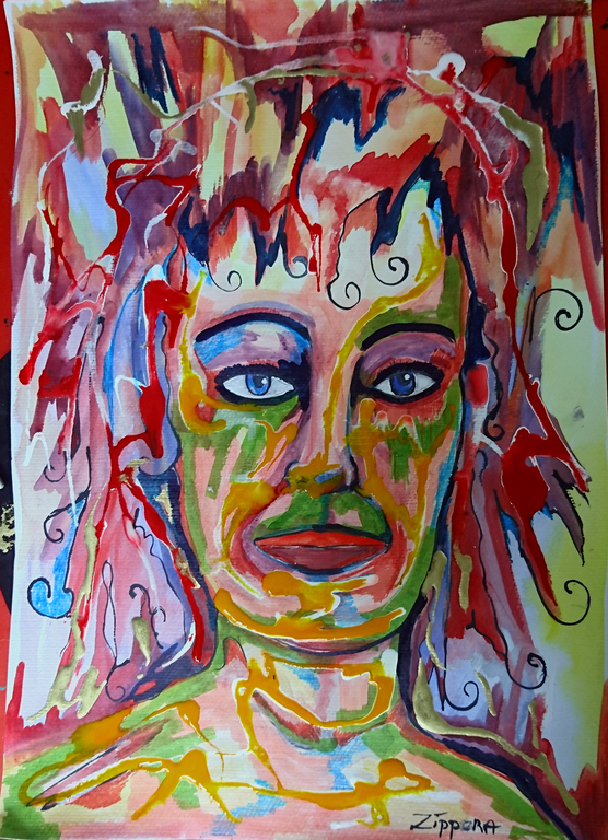 Gemengde techniek op aquarelpapier     Zippora Meijer kopen? Bied vanaf 1!