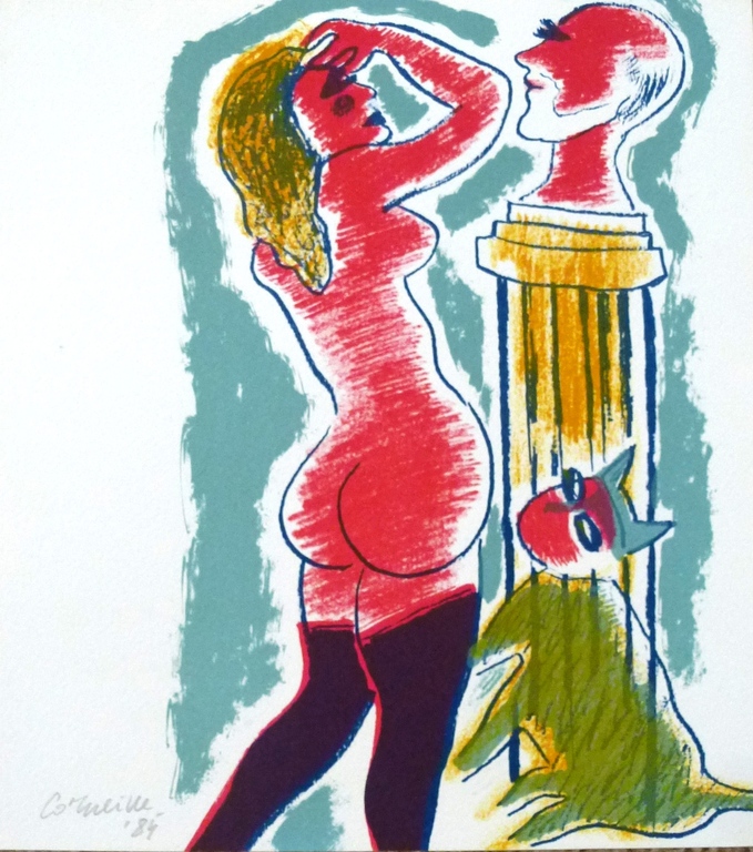 Corneille, litho: Maria Casanovo, 1984, handgesigneerd verkocht voor € 225!