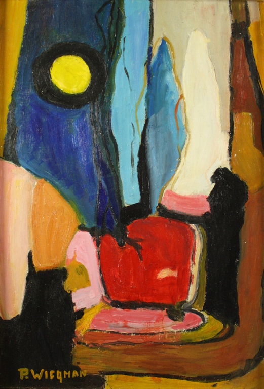 Piet Wiegman, olieverf op schildersboard verkocht voor € 299!