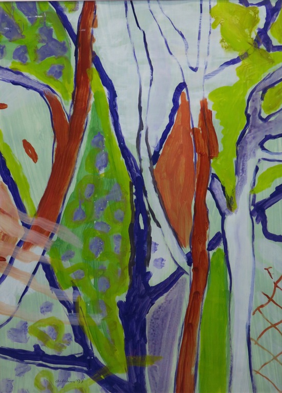 Arhan Gunermengi: Acryl op papier, Zonder titel 4-Ingelijst kopen? Bied vanaf 35!