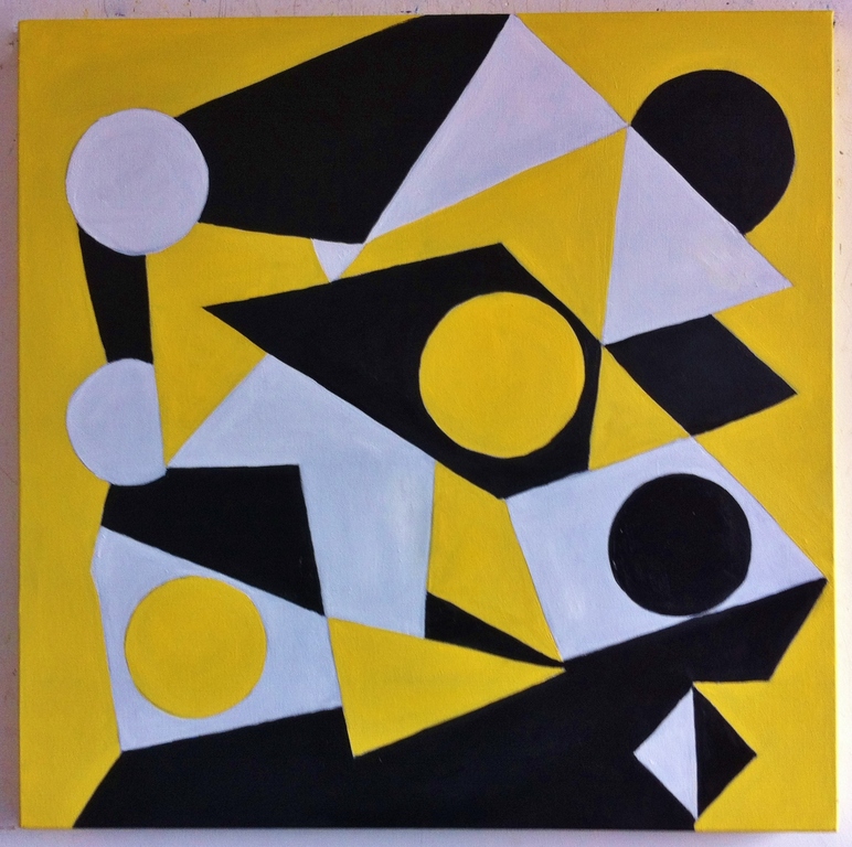 "The Yellow Sixtees..." John Foppen - Olieverf op 3D canvas - gesigneerd - unica verkocht voor € 360!