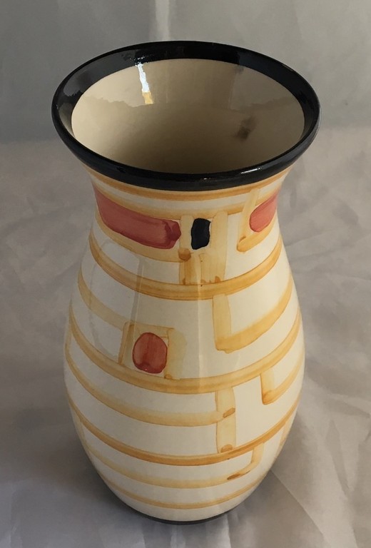 Pottenbakkerij De Vier Paddestoelen -  vaas met geometrisch decor kopen? Bied vanaf 1!