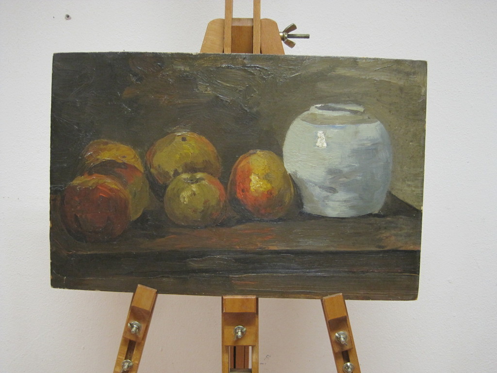 Theo v Wijngaarden 1874-1952 olieverf "stilleven appels" ca. 1920  kopen? Bied vanaf 1!