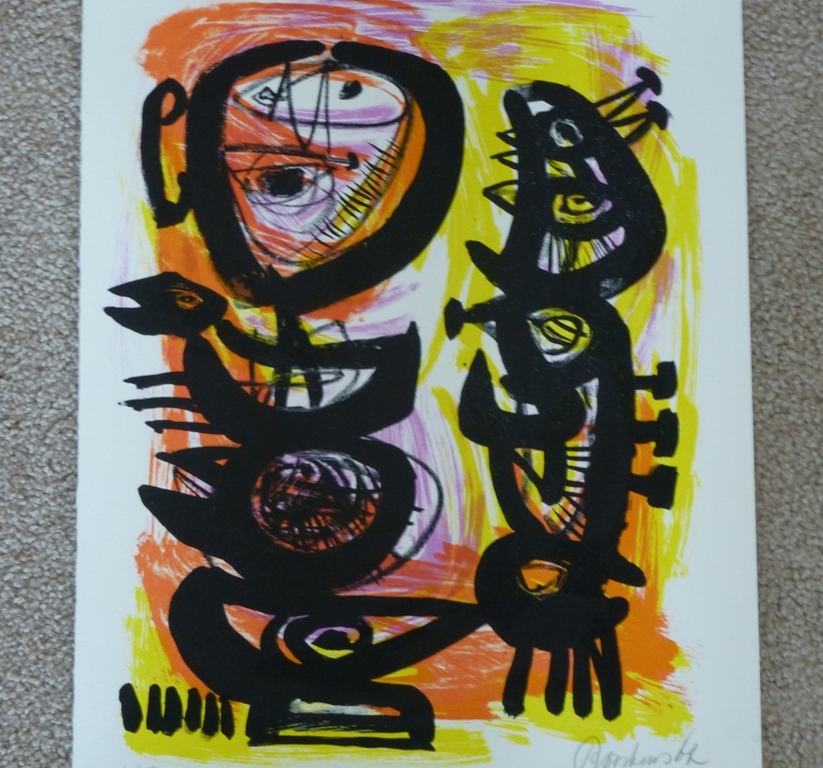 Anton Rooskens, Litho: Compositie, 1967, Handgesigneerd, HC kopen? Bied vanaf 350!