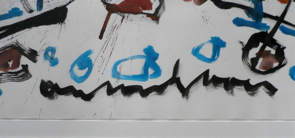 Laatste Keer: Anton Heyboer-  grote  aquarel: Abstract - gratis verzending (*) kopen? Bied vanaf 450!
