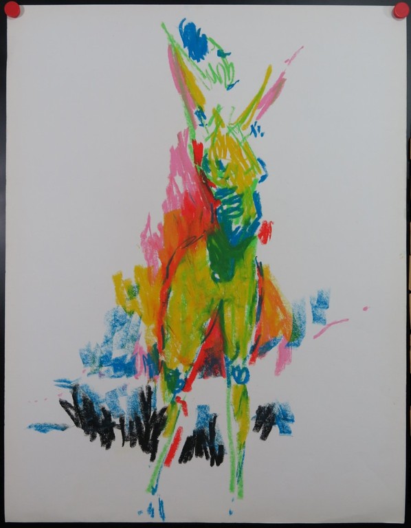 Juul Neumann: 2 krijttekeningen, Ballerina's  kopen? Bied vanaf 1!