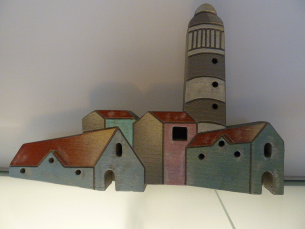 Stenen relief "Dorpsaanzicht zeekust" kopen? Bied vanaf 1!