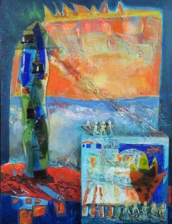 Franca Muller Jabusch: Gemengde techniek en olieverf op twee doeken, Z.T.  kopen? Bied vanaf 70!